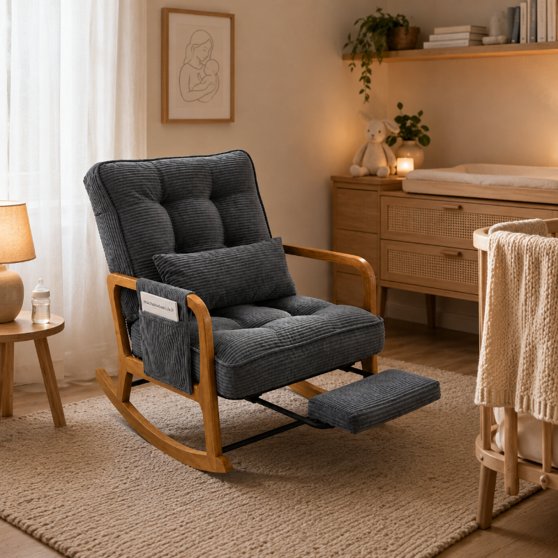 WREN - Rocking Chair Bébé Velours Côtelé