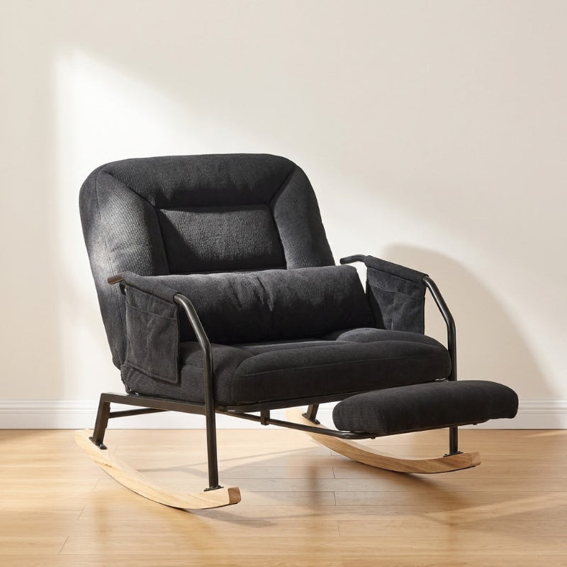 ROVA - Rocking Chair Relax Velours Côtelé