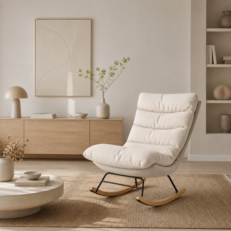 Rocking Chair Beige salon