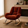 Rocking Chair Chenille Scandinave