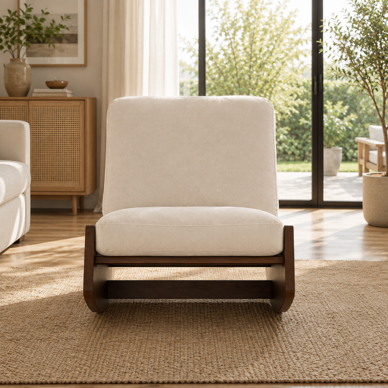 Rocking Chair Design beige 