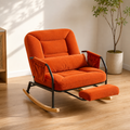Rocking Chair Relax Velours Côtelé
