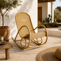 Rocking Chair Rotin Vintage
