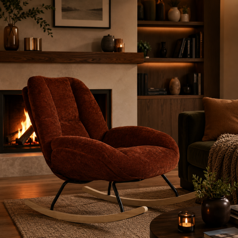 Rocking Chair cheminee 