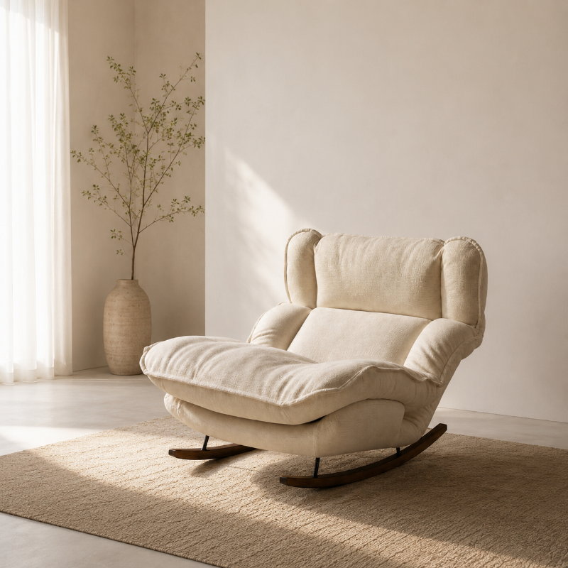 Rocking chair tissu