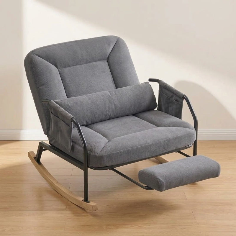 ROVA - Rocking Chair Relax Velours Côtelé