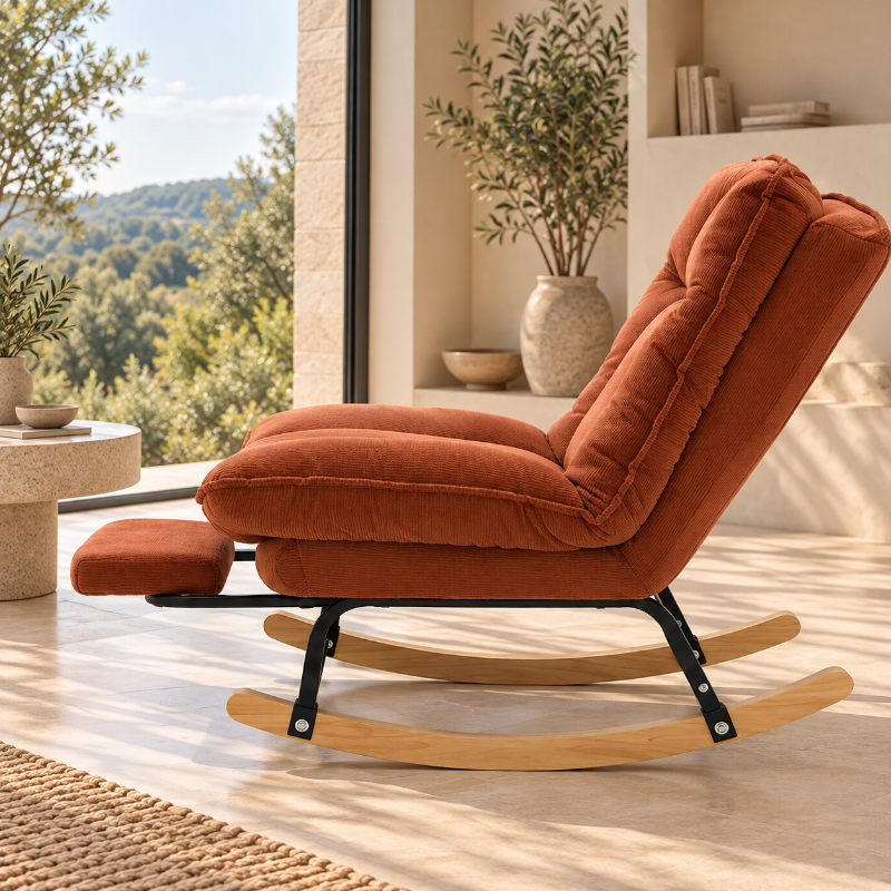 SOVA - Rocking Chair Inclinable avec repose pied
