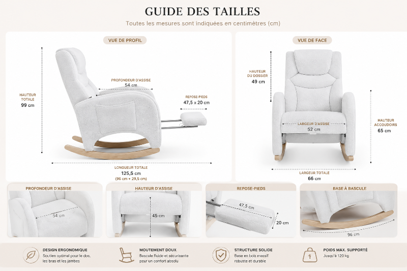 DOVA - Rocking Chair Confort Teddy