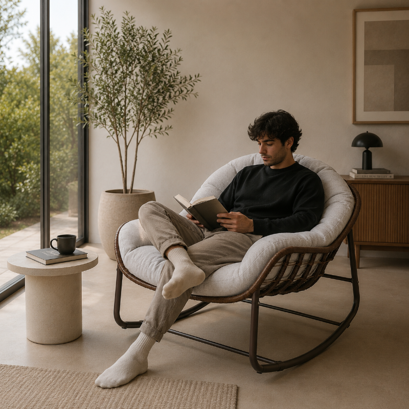 jeune hommelit sur Rocking Chair 